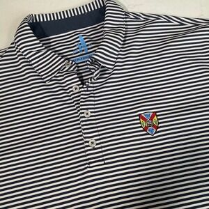 Johnnie-O Prep-Formance Striped Polo Shirt Men's | Navy White | Golf Performance